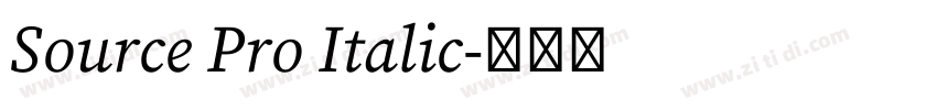 Source Pro Italic字体转换 Source Pro Italic字体转换